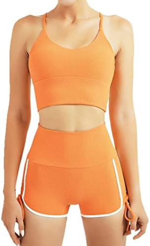 Image of the Yoga Set Women's Tracksuit Workout Female Clothe Women Sportswear Gym Fitness Clothing Running Sport Pant Short(E,Small)